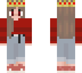 Crown Girl in Red Hoodie